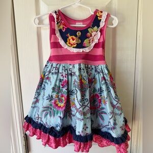 Giggle Moon Pink and Blue Tank Dress